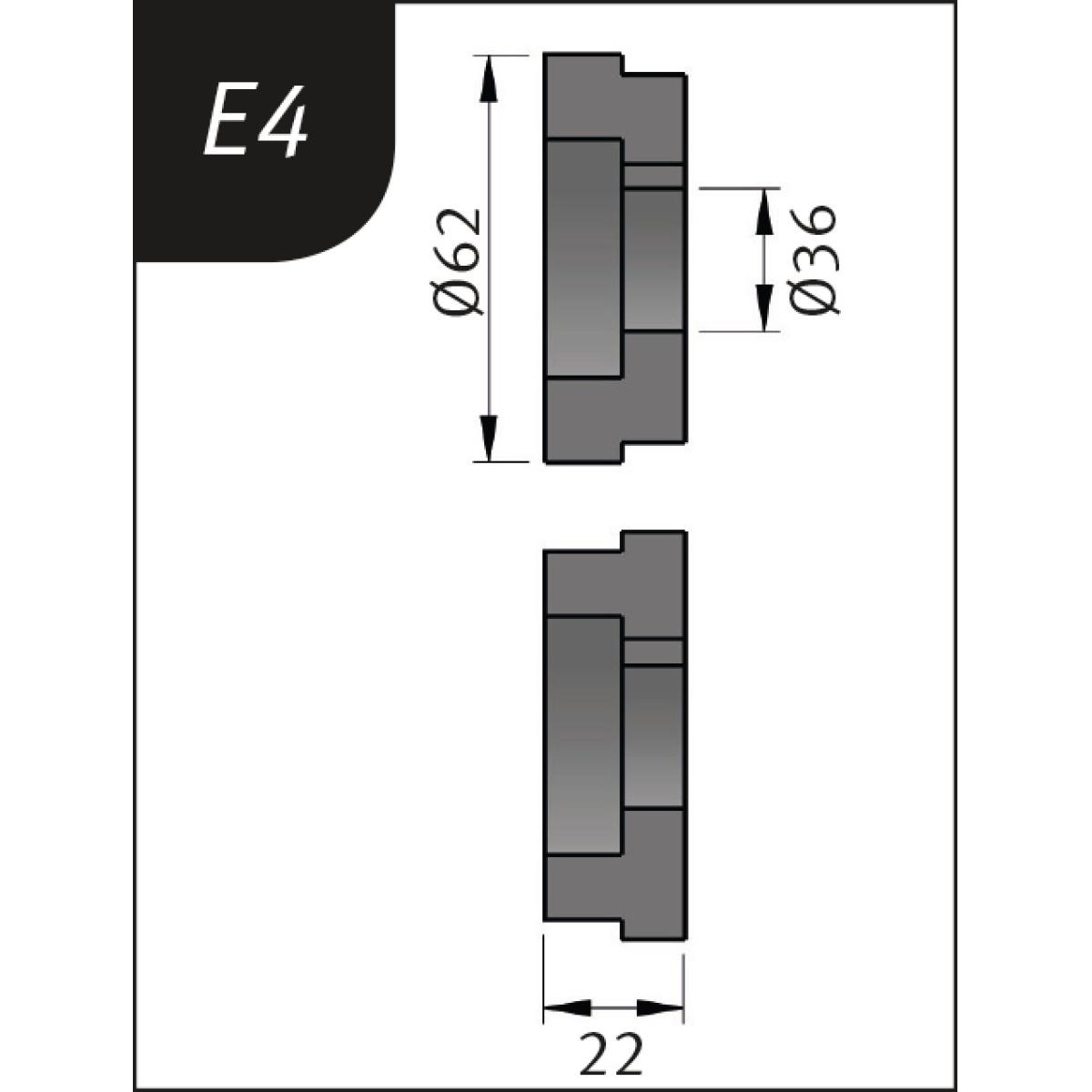 Metallkraft Biegerollensatz  Typ E4, Ø 62 x 26 x 22 mm