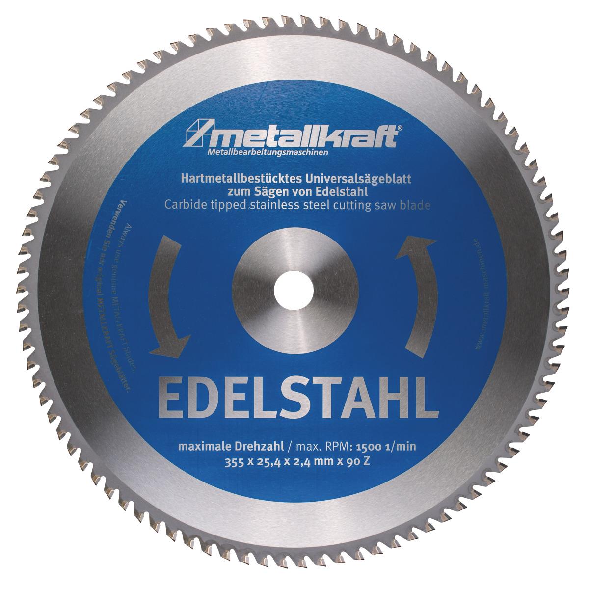 Metallkraft Sägeblatt für Edelstahl  Ø 355 x 2,4 x 25,4 mm