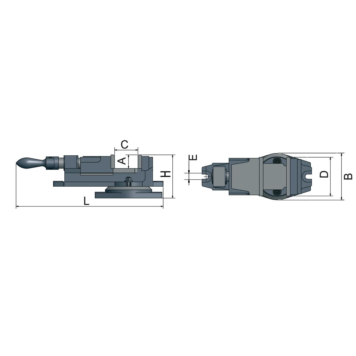 Optimum Präzisions-Maschinenschraubstock  FMS 125