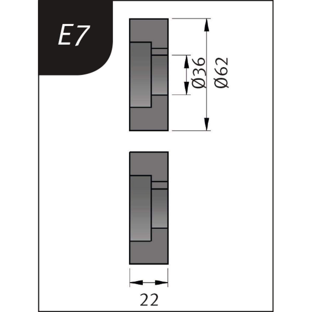 Metallkraft Biegerollensatz  Typ E7, Ø 62 x 26 x 22 mm