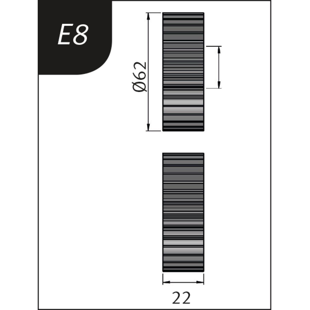 Metallkraft Biegerollensatz  Typ E8, Ø 62 x 26 x 22 mm