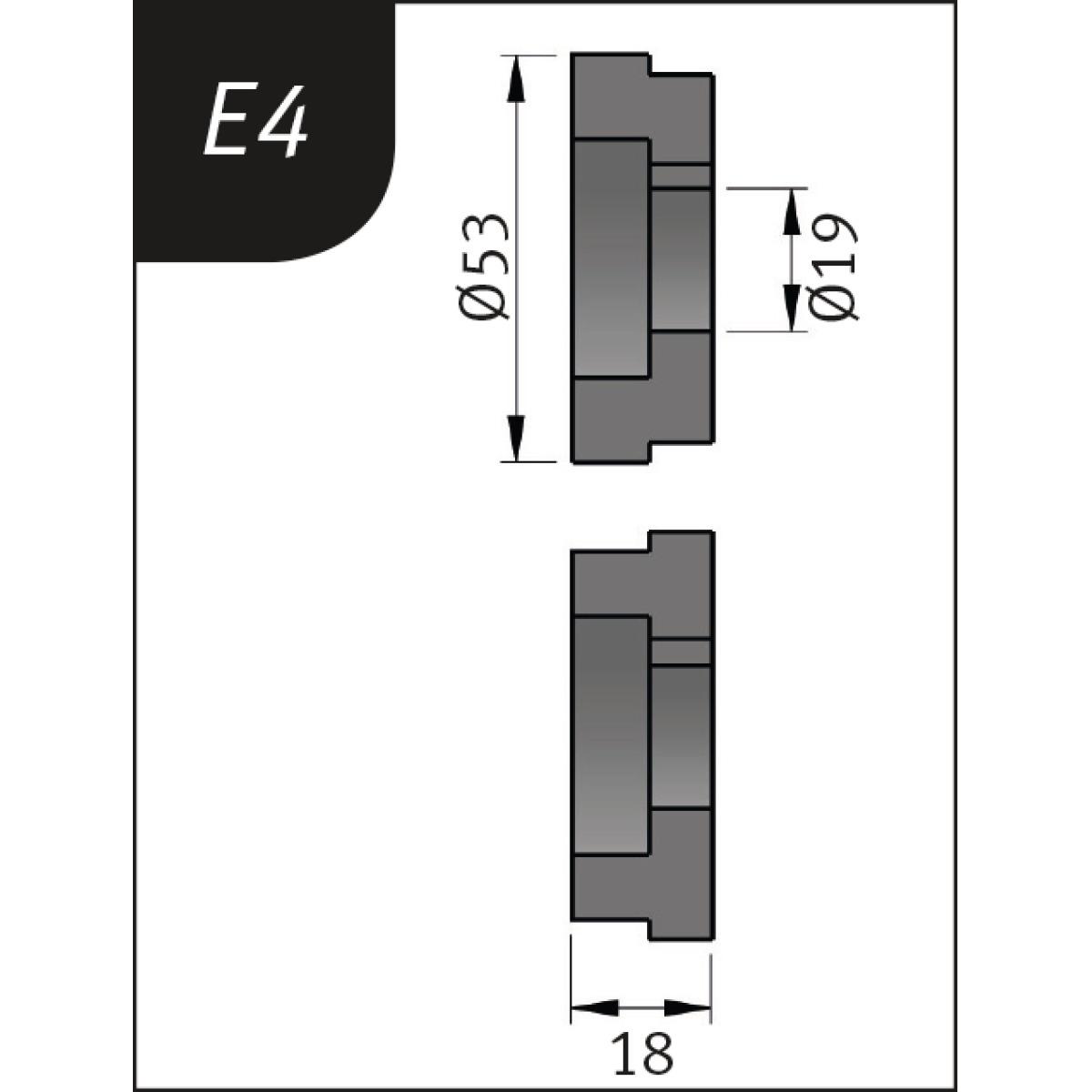 Metallkraft Biegerollensatz  Typ E4, Ø 53 x 19 x 18 mm