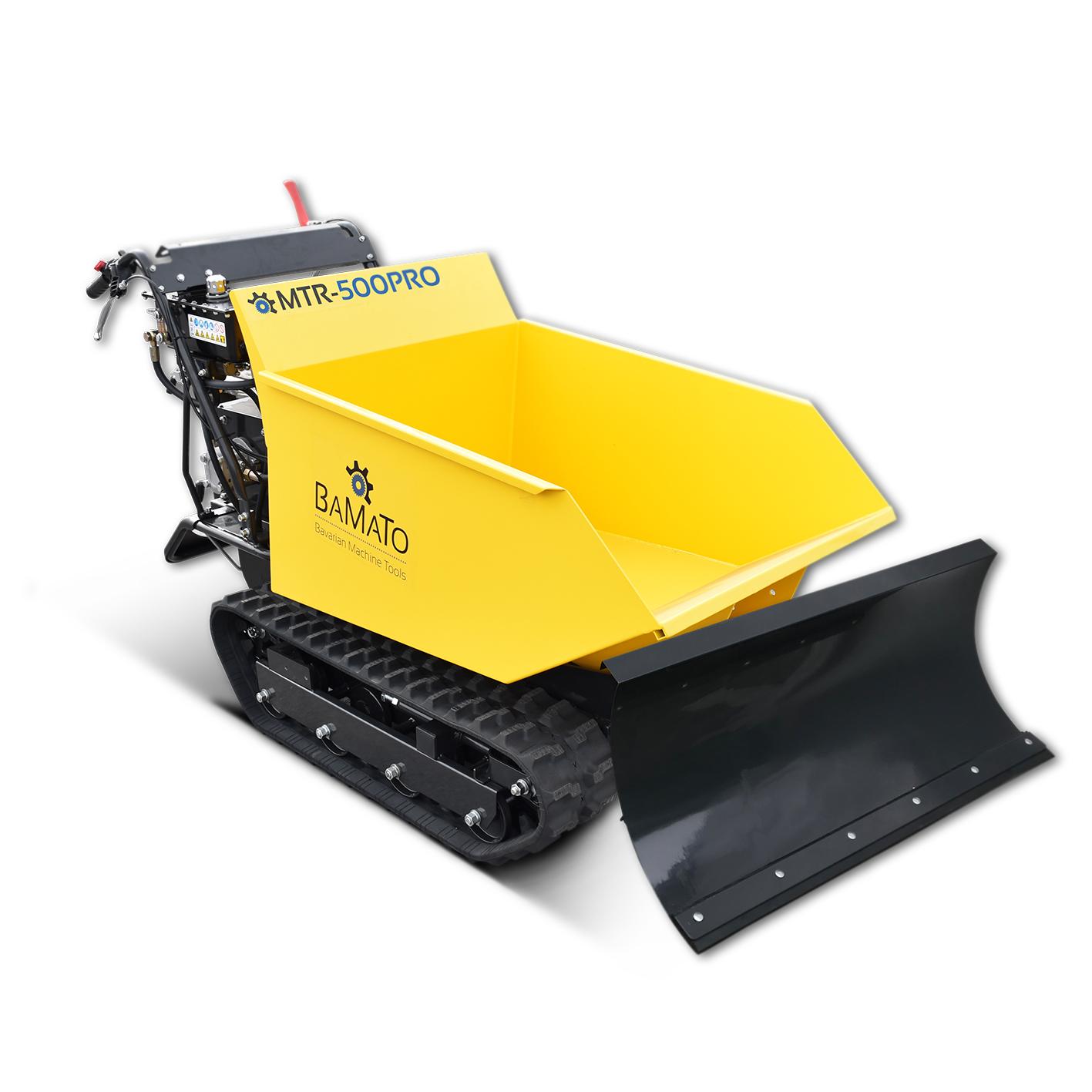 BAMATO Mini Raupendumper MTR-500PRO mit Kipphydraulik und Schneeschild