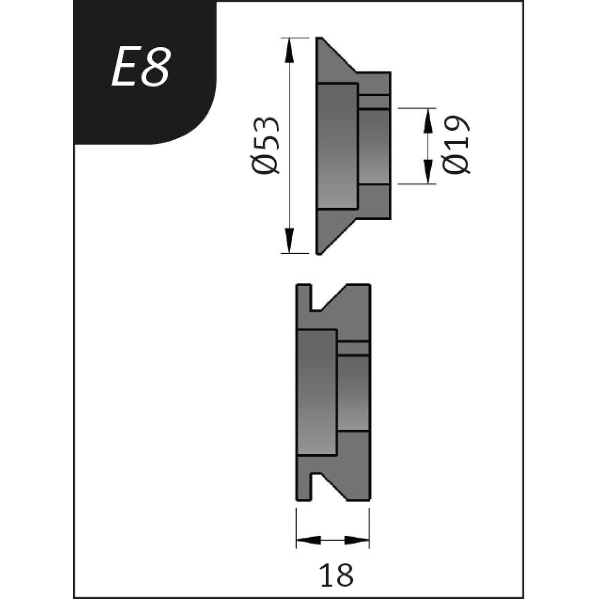 Metallkraft Biegerollensatz  Typ E8, Ø 53 x 19 x 18 mm