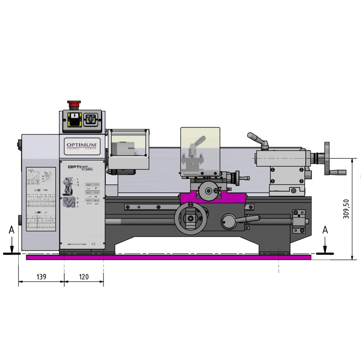 Optimum Drehmaschine OPTIturn TU 2406V