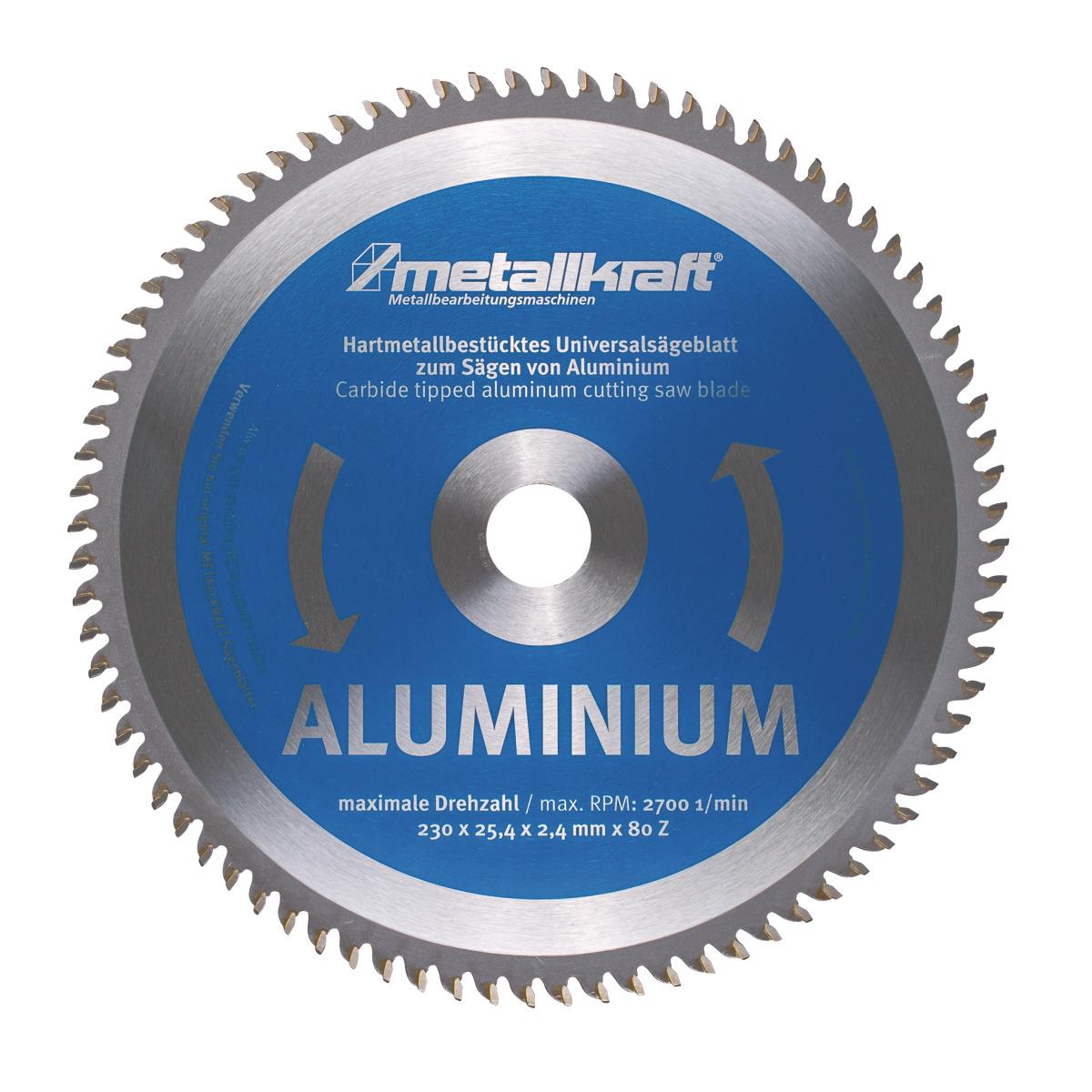 Metallkraft Sägeblatt für Aluminium  Ø 230 x 2,4 x 25,4 mm