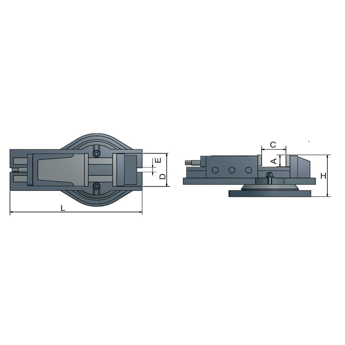 Optimum Hydraulischer Fräsmaschinenschraubstock  HMS 100